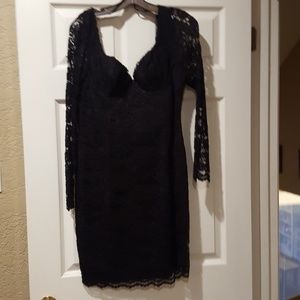 Black lace cocktail dress, size 12